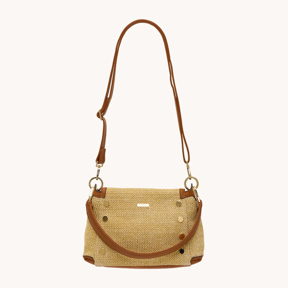 Hammitt Bryant Med - Cocoa Raffia/Gold