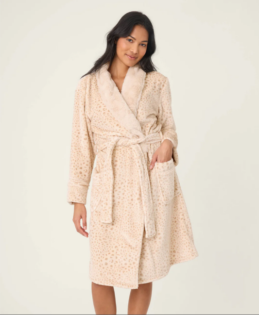 P.J. Salvage Luxe Plush Leopard Print Robe