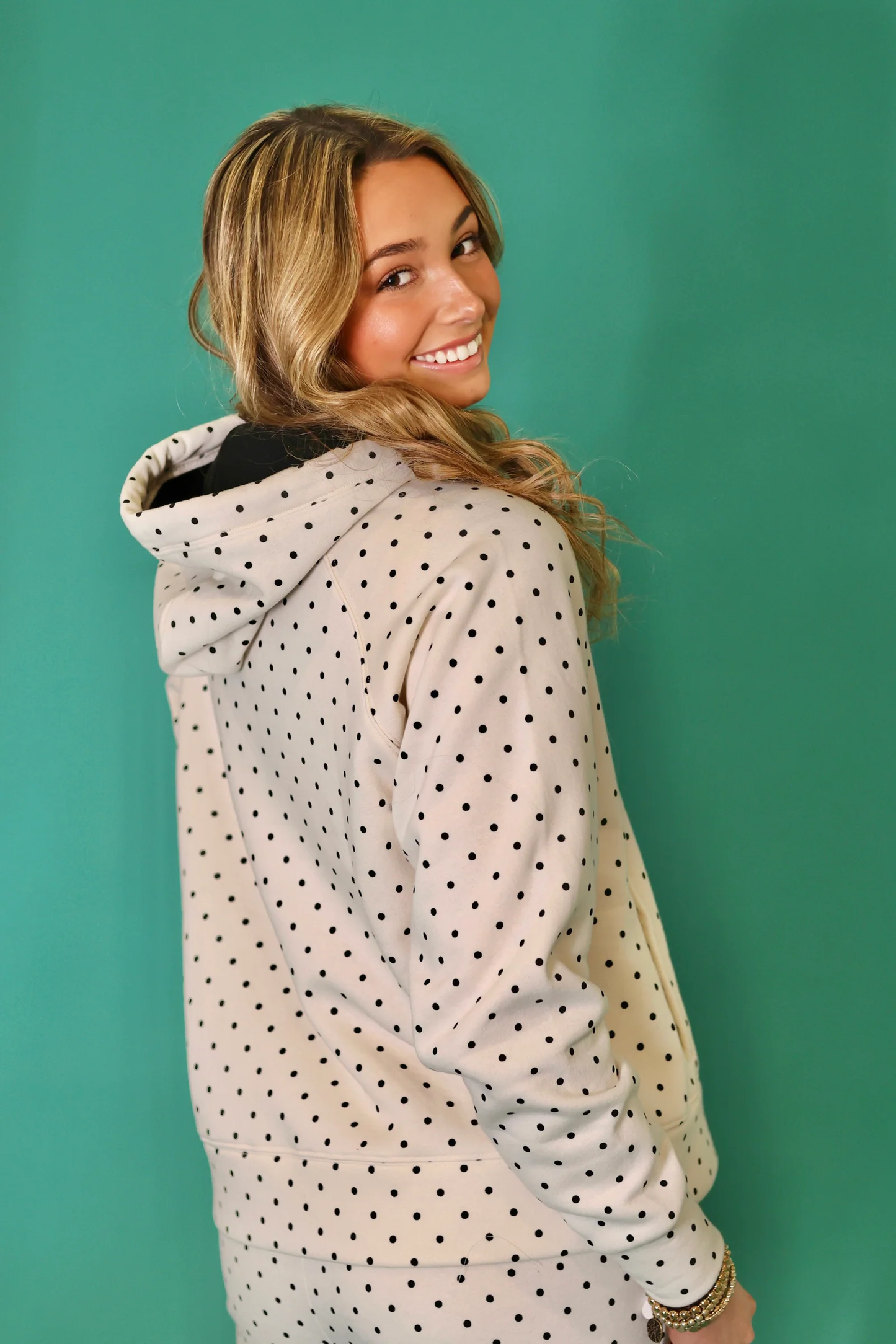 Ivory Black Mini Dot Sweatpants