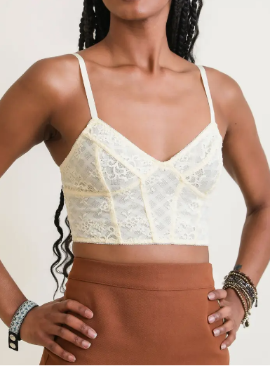 Leto Accessories - Lace Longline Corset Bralette