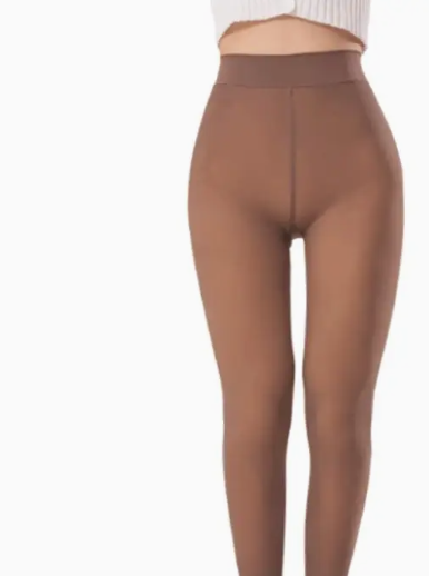 Color 5 - Winter Warm Fleece Tights Hosiery with Sculpting Butt Tight - OSFM