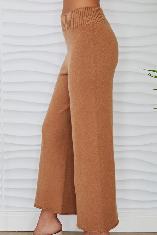 Crop Knit Flair Cozy Pant
