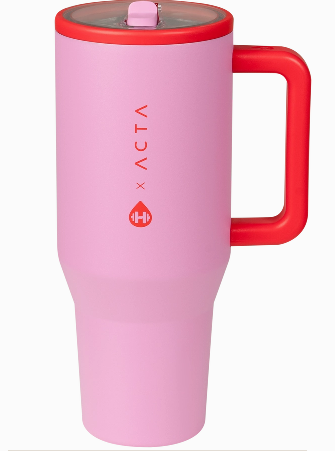 Strawberry HydroJug 40 oz Traveler Tumbler