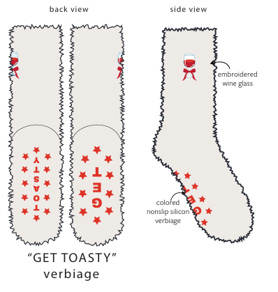 P.J. Salvage Cozy Crew Socks with Grippers