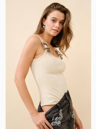 Ribbed Western Buckle Bodysuit