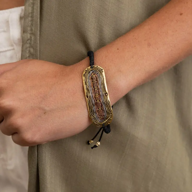 Rustic Reflections Adjustable Cord Bracelet – Handmade