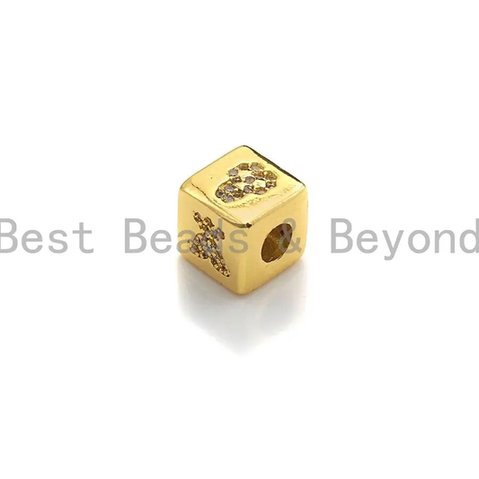Cz Micro Pave Bee Bear Lip Dice Spacer Beads