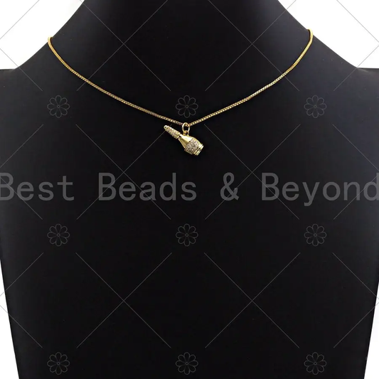 Clear Cz Micro Pave Bottle Shape Pendant - Rose Gold