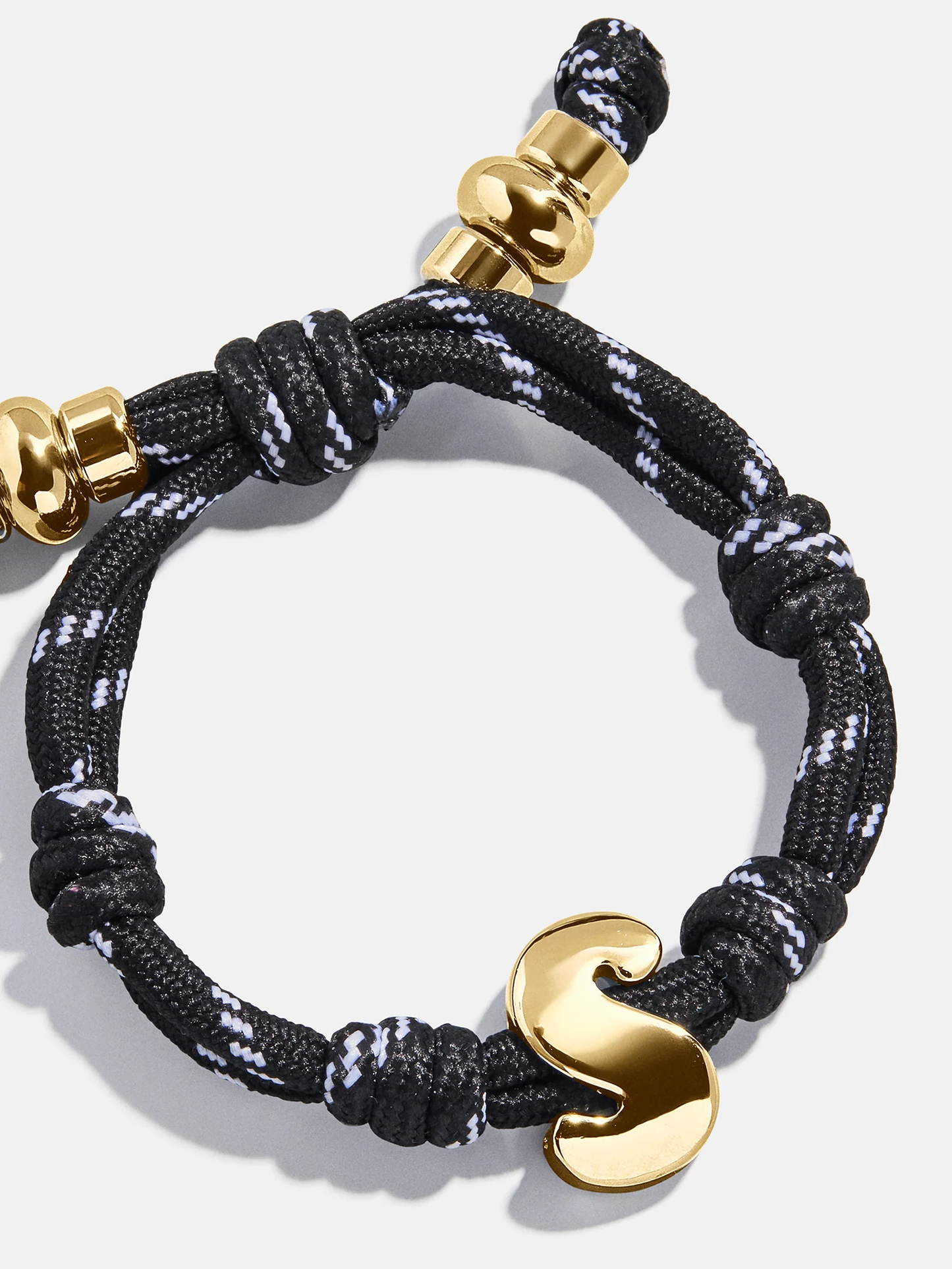 Knotty Initial Bracelet - Onyx