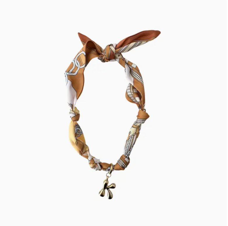 Gemelli Initial Scarf Necklace
