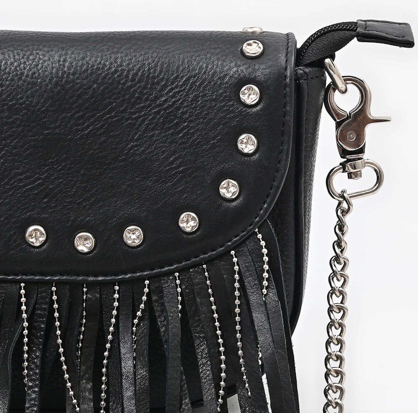 American Darling Fringe Leather Crossbody Western Bag - Black