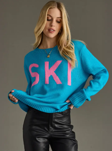 Panache - Blue & Pink Ski Sweater