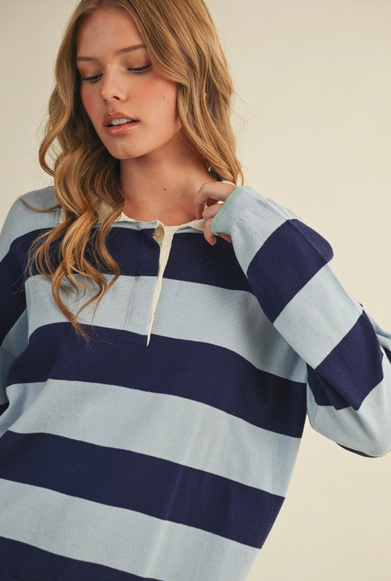 Striped Rugby Sweater
