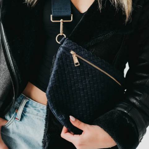 Suede Westlyn Woven Bum Bag