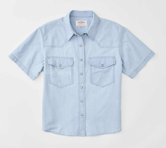Filson W's S/S Chambray Western Shirt