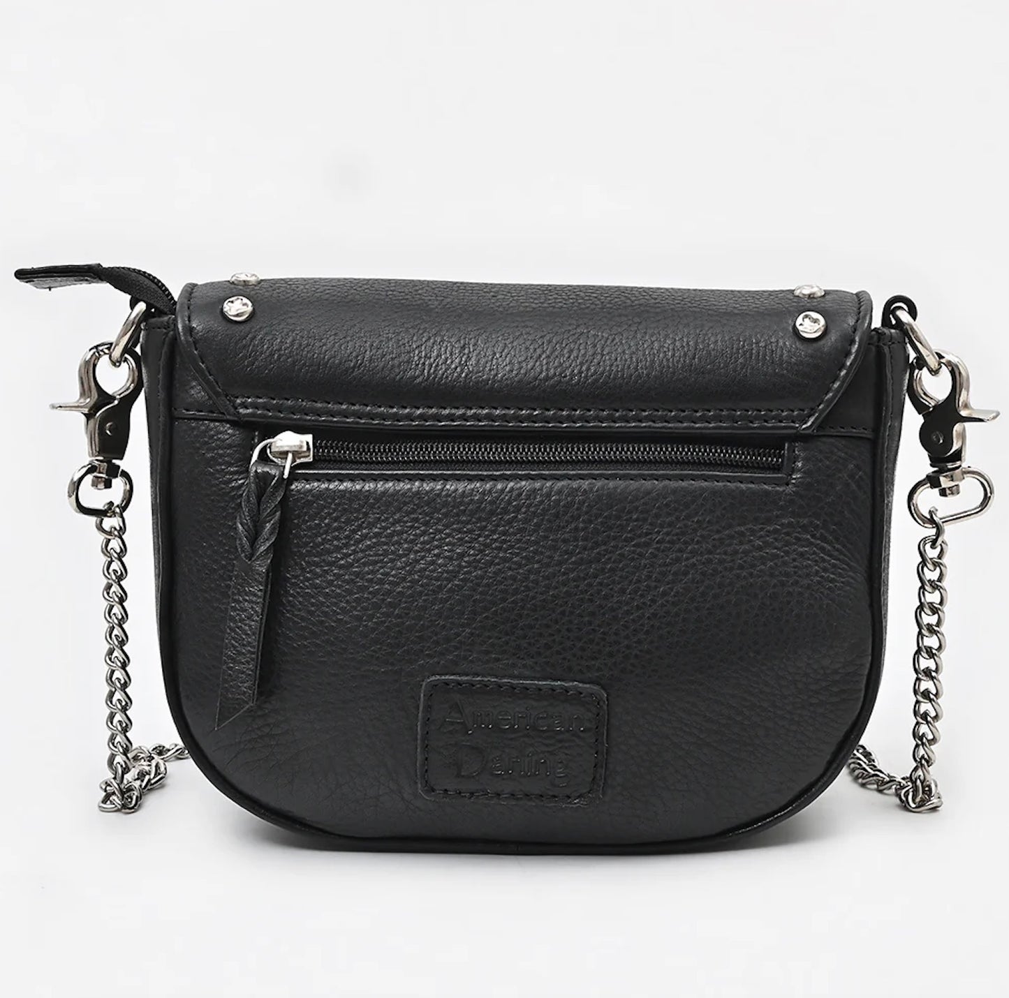 American Darling Fringe Leather Crossbody Western Bag - Black